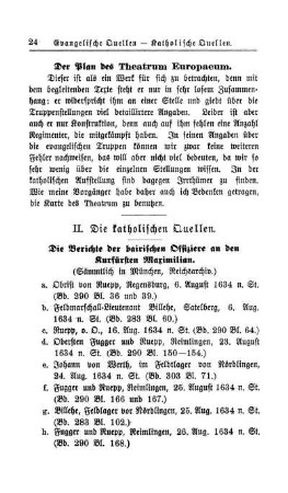 II. Die katholischen Quellen.