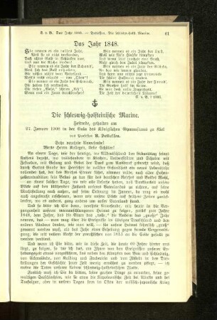 Die schleswig=holsteinische Marine.