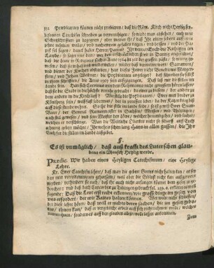 Es ist unmüglich/ daß auß krafft des Luterschen glaubens ein Mensch Heylig werde.
