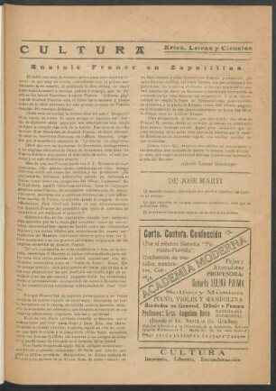 Cultura - Artes, letras y ciencias : Anatole France en Zapatillas