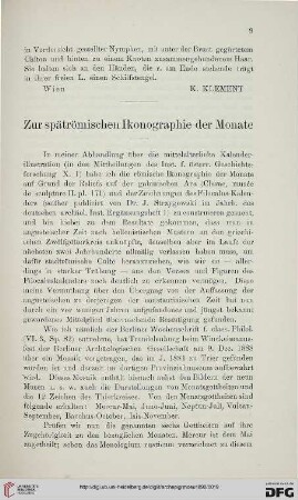 13: Zur spätrömischen Ikonographie der Monate