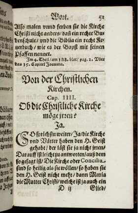 Von der Christlichen Kirchen. Cap. IIII.