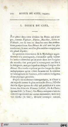 I. Dieux du ciel