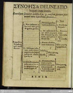 Synopsis & Delineatio hujus concionis