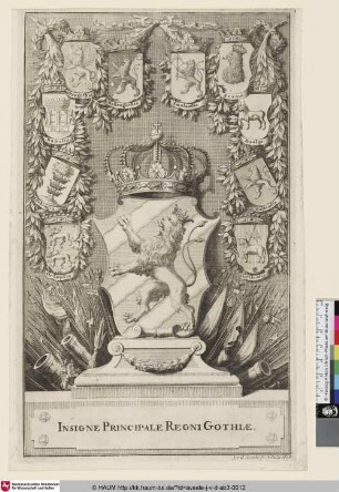Suecia Antiqua et Hodierna; Insigne Principale Regni Gothiae