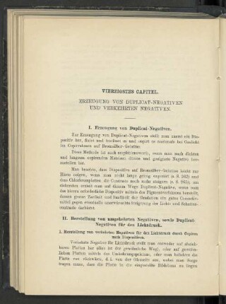 Vierzigstes Capitel. Erzeugung von Duplicat-Negativen und verkehrten Negativen.