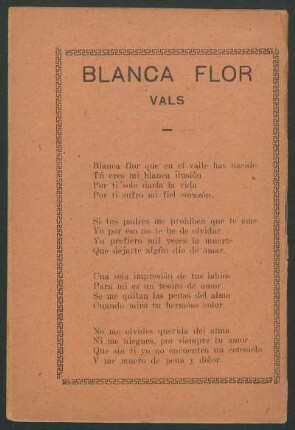 Blanca flor : Vals