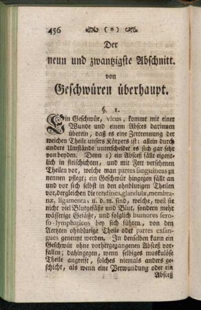 Der neun undzwantzigste Abschnitt. von Geschwüren überhaupt