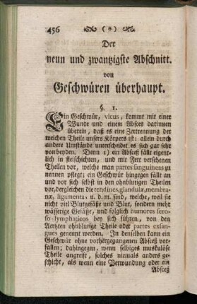 Der neun undzwantzigste Abschnitt. von Geschwüren überhaupt