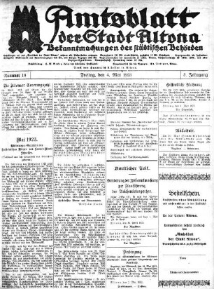 Nummer 18 : Freitag, den 4. Mai 1923