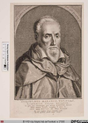 Bildnis Guillaume de Maran (lat. Guilielmus Maranus)