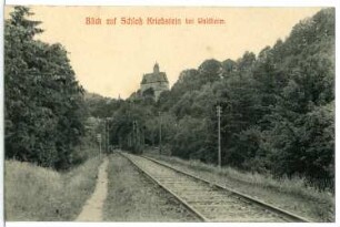 Waldheim. Blick auf Schloss Kriebstein
