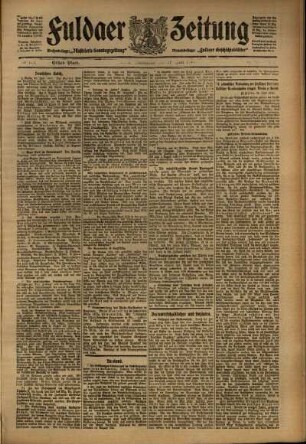 Erste Ausgabe vom Donnerstag, den 21. Juli 1910.