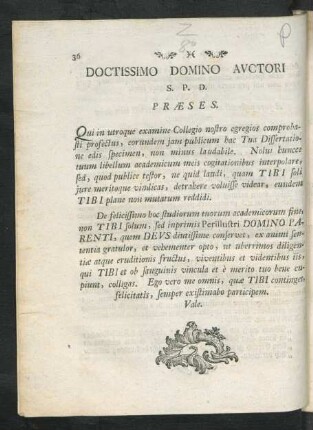 Doctissimo Domino Auctori