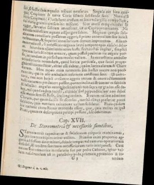 Cap. XVII. De Stereometriâ et necessariis sumtibus.