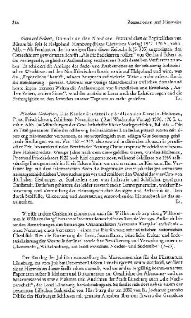 Detlefsen, Nicolaus :: Die Kieler Stadtteile nördlich des Kanals, Holtenau, Pries, Friedrichsort, Schilksee, (Mitteilungen der Gesellschaft für Kieler Stadtgeschichte, 65) : Neumünster, Wachholtz, 1978