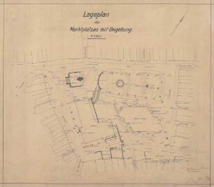 Lageplan des Marktplatzes mit Umgebung in Siegen