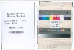 Entnazifizierung Ludwig Mengel , geb. 00.00.0000 (Kaufmann)
