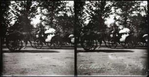 Paris. Kutschen im Bois de Boulogne