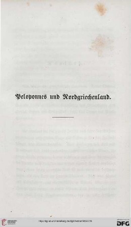 Peloponnes und Nordgriechenland