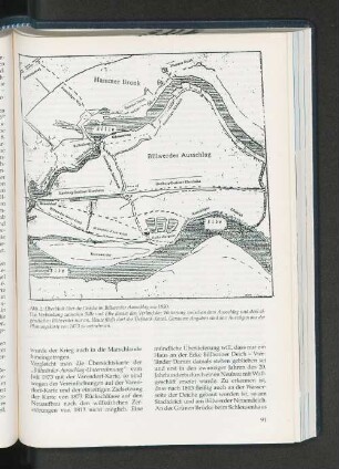 Abb.2: Überblick über die Deiche im Billwerder Ausschlag um 1850.