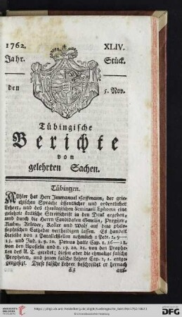 [XLIV.-XLVII. Stück] (November 1762)
