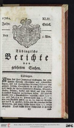 [XLIV.-XLVII. Stück] (November 1762)