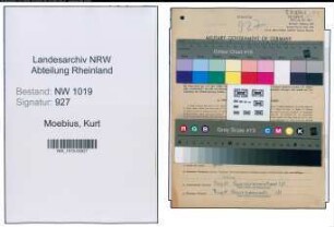 Entnazifizierung Kurt Moebius , geb. 14.09.1916 (Schlosser)
