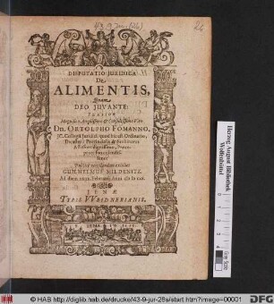 Disputatio Iuridica De Alimentis