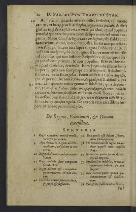 De Regum, Principum, & Ducum excessibus.