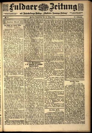 Zweite Ausgabe vom Donnerstag, den 22. März 1900.