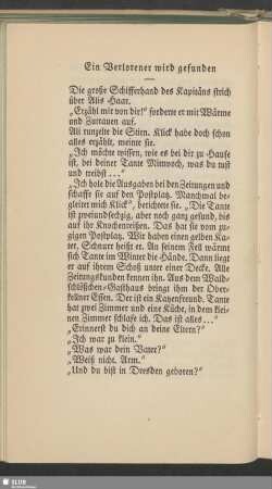 Ein Verlorener wird gefunden