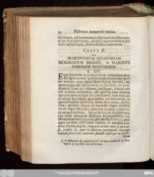 Caput II. De Praecipuorum Quorundam Morborum Signis, A Naribus Commode Deducendis.