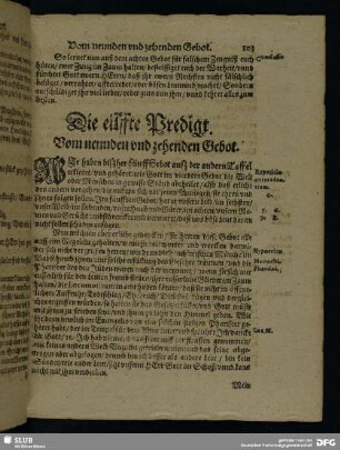 Die eilffte Predigt. Vom neunden und zehenen Gebot