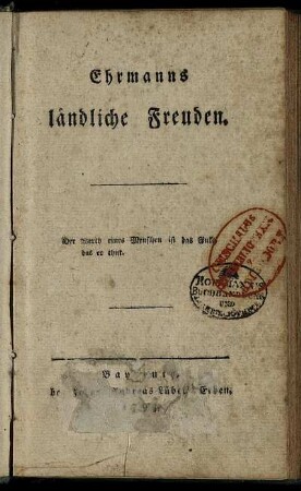 Ehrmanns ländliche Freuden