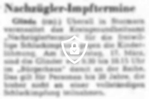 Nachzügler-Impftermine