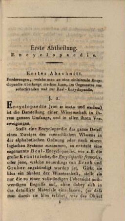 Über Encyclopaedie und Methodologie der Wirthschaftslehre : Inaug. Abh.