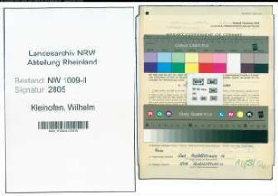 Entnazifizierung Wilhelm Kleinofen , geb. 05.12.1877 (Buerodirektor)