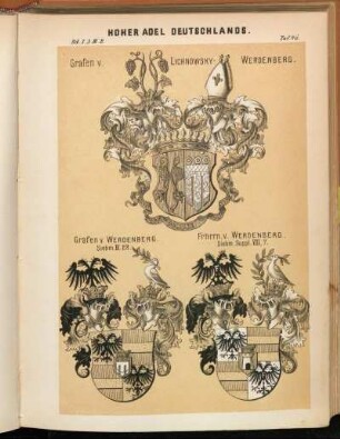Taf. 46. Grafen v. Lichnowsky-Werdenberg. - Grafen v. Werdenberg. - Frhrrn. v. Werdenberg.