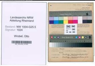 Entnazifizierung Otto Wrobel , geb. 17.01.1908 (Schneider)
