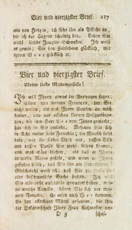 Vier und vierzigster Brief.