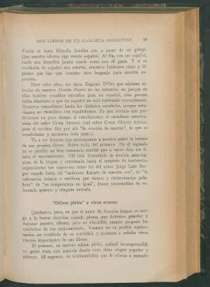 "Odium plebis" y otros errores