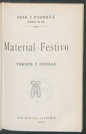 Material festivo : versos y prosas