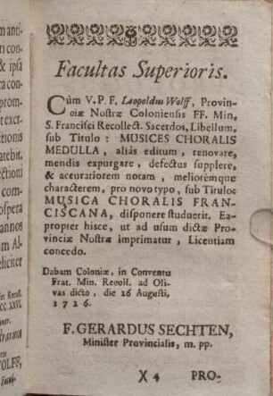 Facultas Superioris.