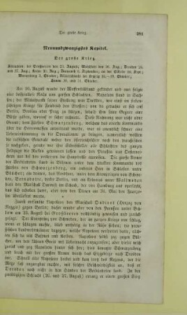Neunundzwanzigstes Kapitel. Der große Krieg