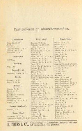 Particulieren en nieuwbenoemden