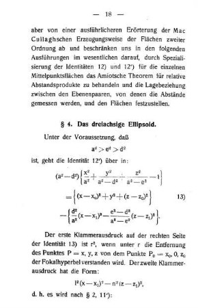 § 4. Das dreiachsige Ellipsoid.