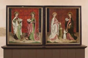 Lauterbacher Marienaltar — Erste Schauseite - Vier weibliche Heilige