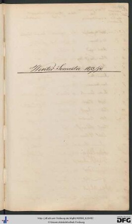[fol. 406] Wintersemester 1873/74