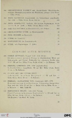 Gemälde Alter Meister (Nr. 209-246)